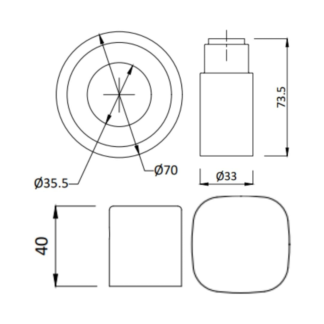 Hindware Basin Area Stop Valve Dove F740013 - Chrome