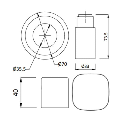 Hindware Basin Area Stop Valve Dove F740013 - Chrome