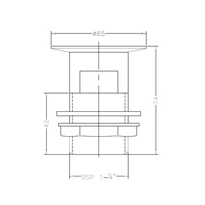 Hindware 1 inch Regular Waste Coupling F850023 - Chrome