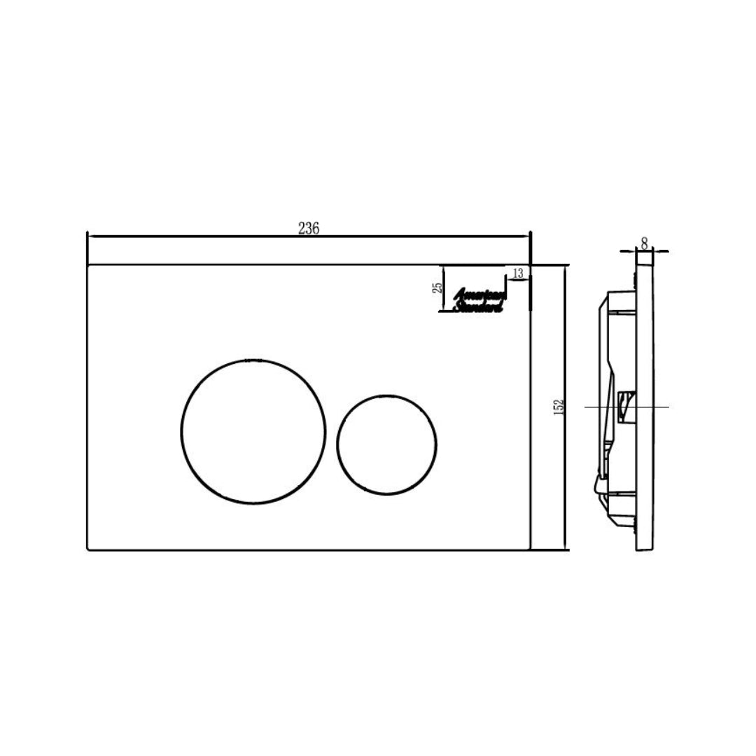 American Standard Flush Plate Dynamic Dots FA0325A0-CH - Chrome