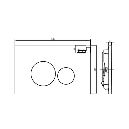 American Standard Flush Plate Dynamic Dots FA0325A0-CH - Chrome