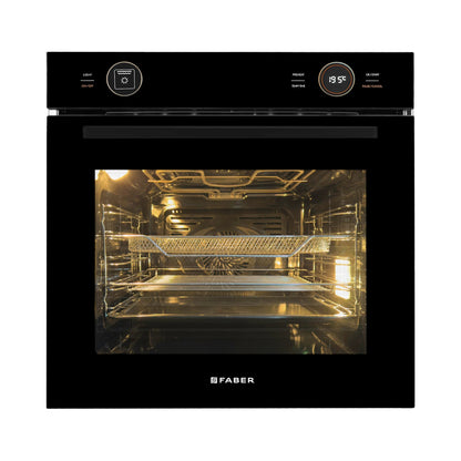 Faber Built In Oven FBIO 81L 10F DIGI BK + Faber Built-In Convection Microwave FBI MWO 34 CGS BK