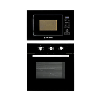 Faber Built In Oven FBIO 80L 5F BK + Faber Built-In Microwave FBI MWO 20 SG BK