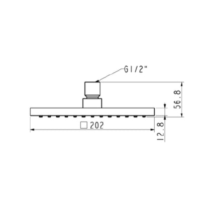 American Standard Single Flow Overhead Shower FFASS026-006500BC0 - Chrome