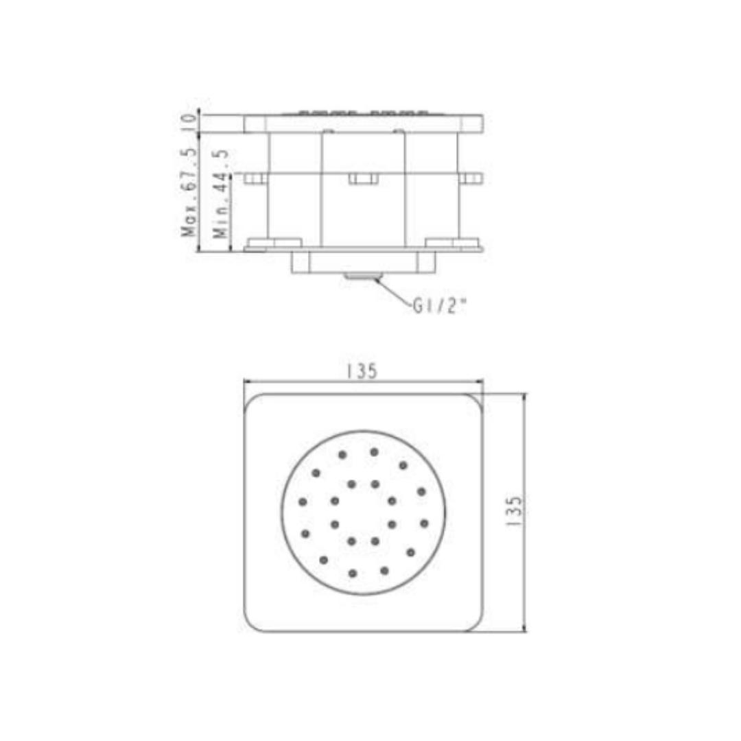 American Standard Single Flow Body Shower FFASS054-000500BC0 - Chrome