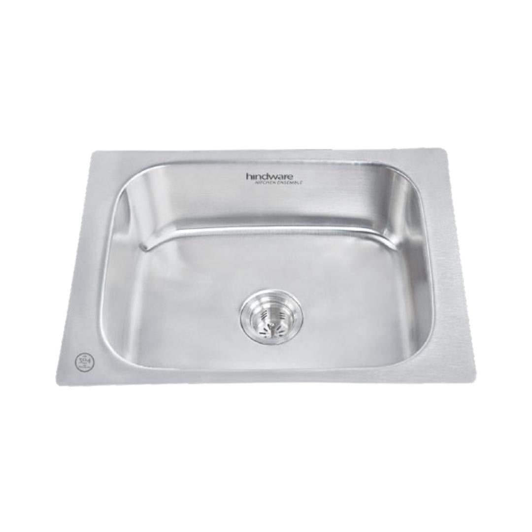 Hindware Stainless Steel Sink Pressed Series SINGLE BOWL FLAMINGO 24 x 20 x 8 ( 24 x 20 inches ) - Glossy