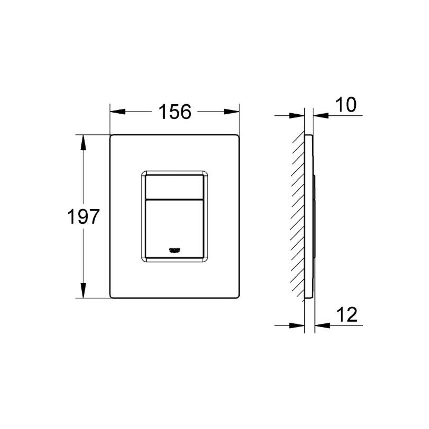 Grohe Flush Plate Skate 38732DL0 - Brushed Warm Sunset