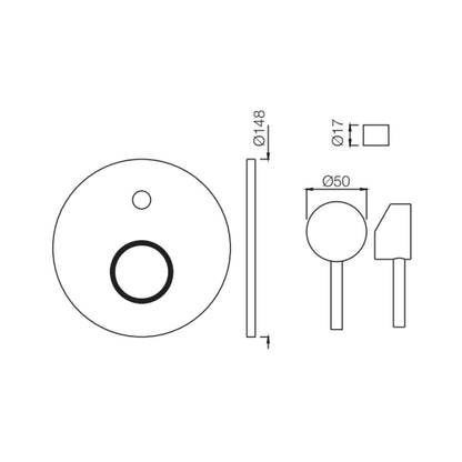 Jaquar 2 Way Diverter Florentine FLR-CHR-5065MK Normal Flow - Chrome Finish
