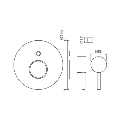Jaquar 2 Way Diverter Florentine FLR-CHR-5079NK High Flow - Chrome Finish