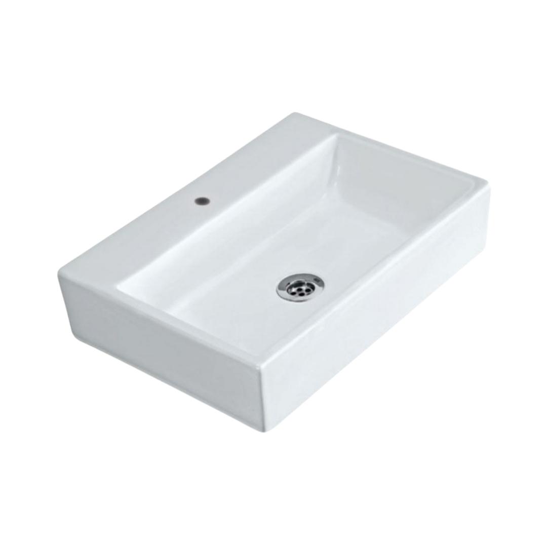 Jaquar - Table Top Rectangle White Wash Basin - Florentine - FLS WHT ...