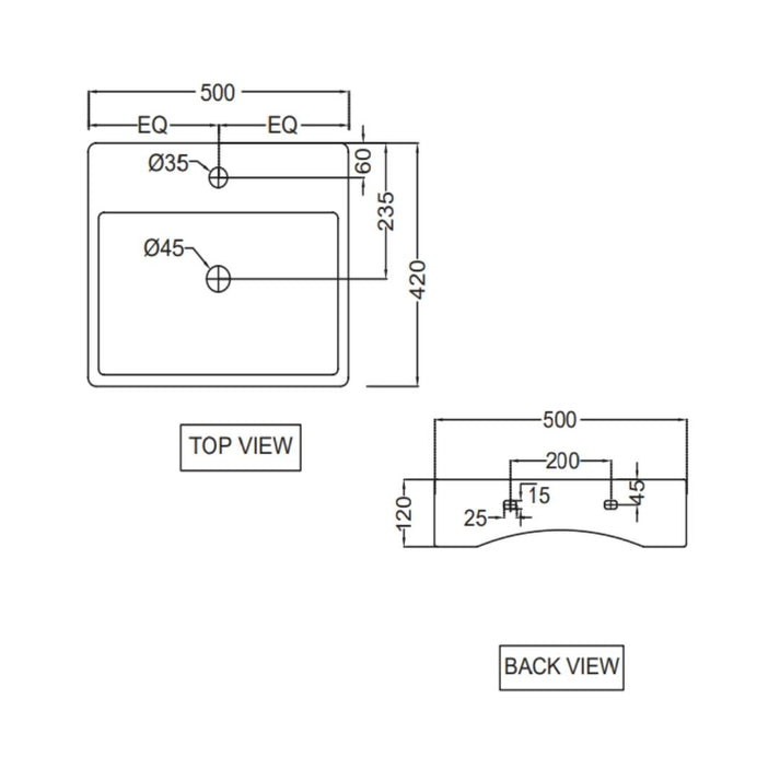 Jaquar - Table Top Rectangle White Wash Basin - Florentine - FLS WHT ...