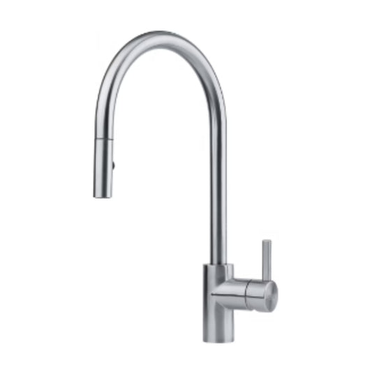 Franke Table Mounted Pull-Down Kitchen Sink Mixer EOS NEO PULL DOWN SPRAY with Extractable Hand Shower Spout in Stainless Steel Finish