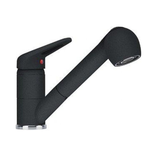 Franke Table Mounted Regular Kitchen Sink Mixer NOVARA-PLUS-SPRAY RMD 891 with Extractable Hand Shower Spout in Black Finish