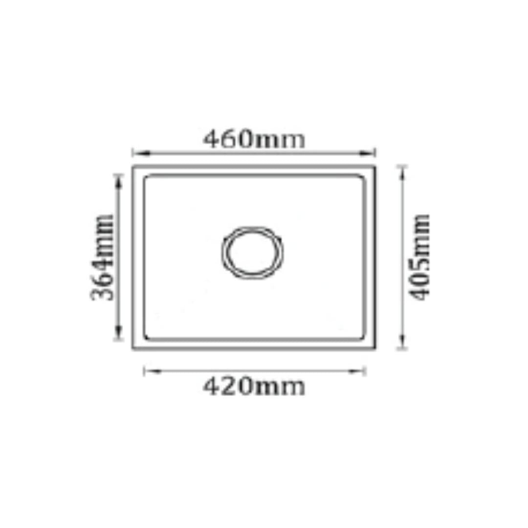 Futura Stainless Steel Sink Hand Carved Color Series SINGLE BOWL FS 1816 HM ( 18 x 16 inches ) - Black Satin