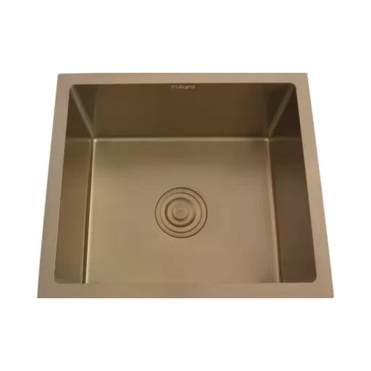 Futura Stainless Steel Sink Hand Carved Color Series SINGLE BOWL FS 1816 HM ( 18 x 16 inches ) - Rose Gold