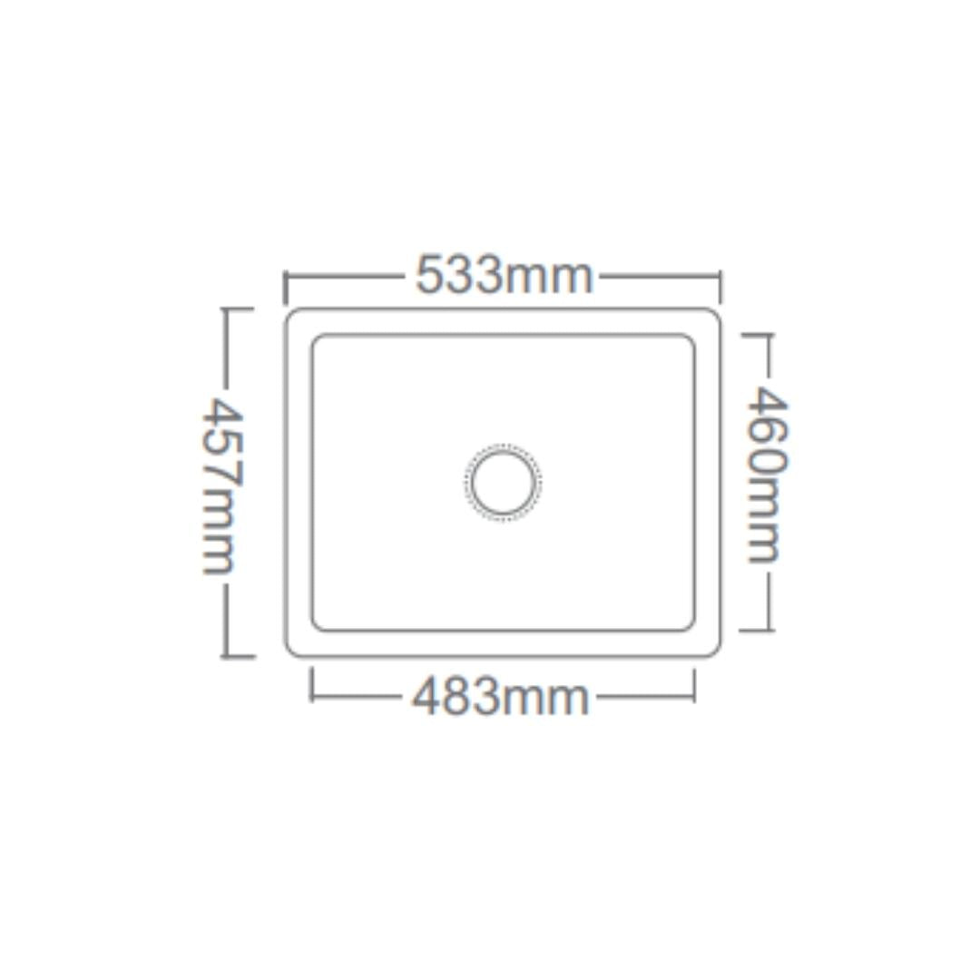 Futura Quartz Sink Natural Quartz Series FS 2118 NQ ( 21 x 18 inches )  -  Wheat Spot