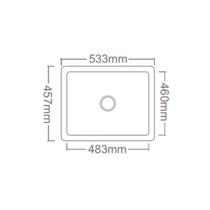 Futura Quartz Sink Natural Quartz Series FS 2118 NQ ( 21 x 18 inches )  -  Wheat Spot