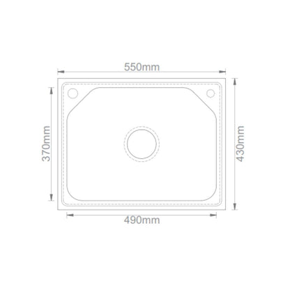 Futura Stainless Steel Sink Designer Series SINGLE BOWL FS 2317 ( 23 x 17 inches ) - Pearl