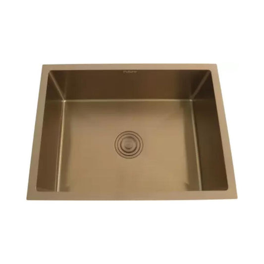 Futura Stainless Steel Sink Hand Carved Color Series SINGLE BOWL FS 2418 HM ( 24 x 18 inches ) - Rose Gold