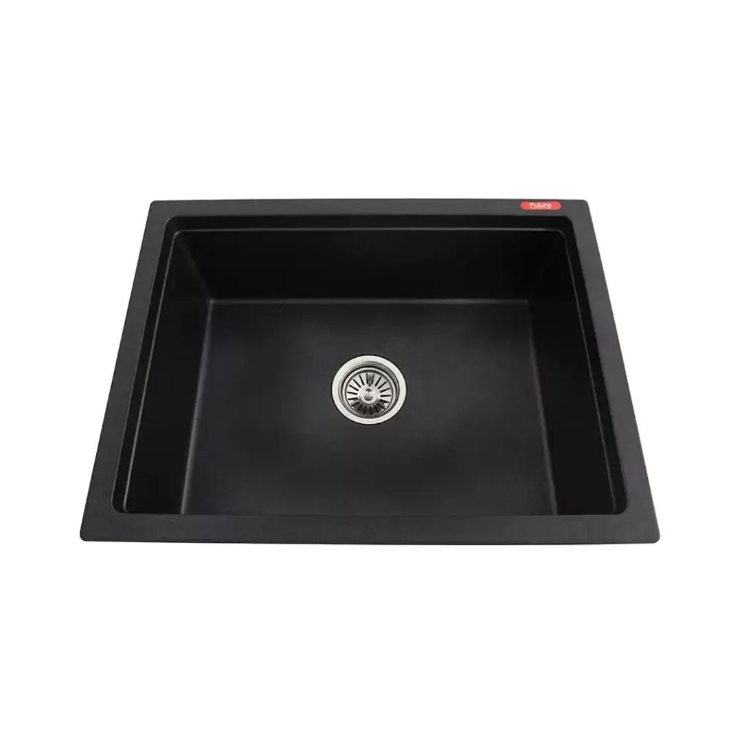 Futura Quartz Sink Natural Quartz Series FS 2418 NQ ( 24 x 18 inches )  -  Black