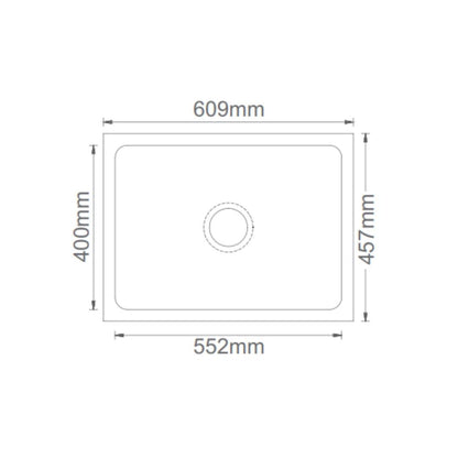 Futura Quartz Sink Natural Quartz Series FS 2418 NQ ( 24 x 18 inches )  -  Wheat Spot