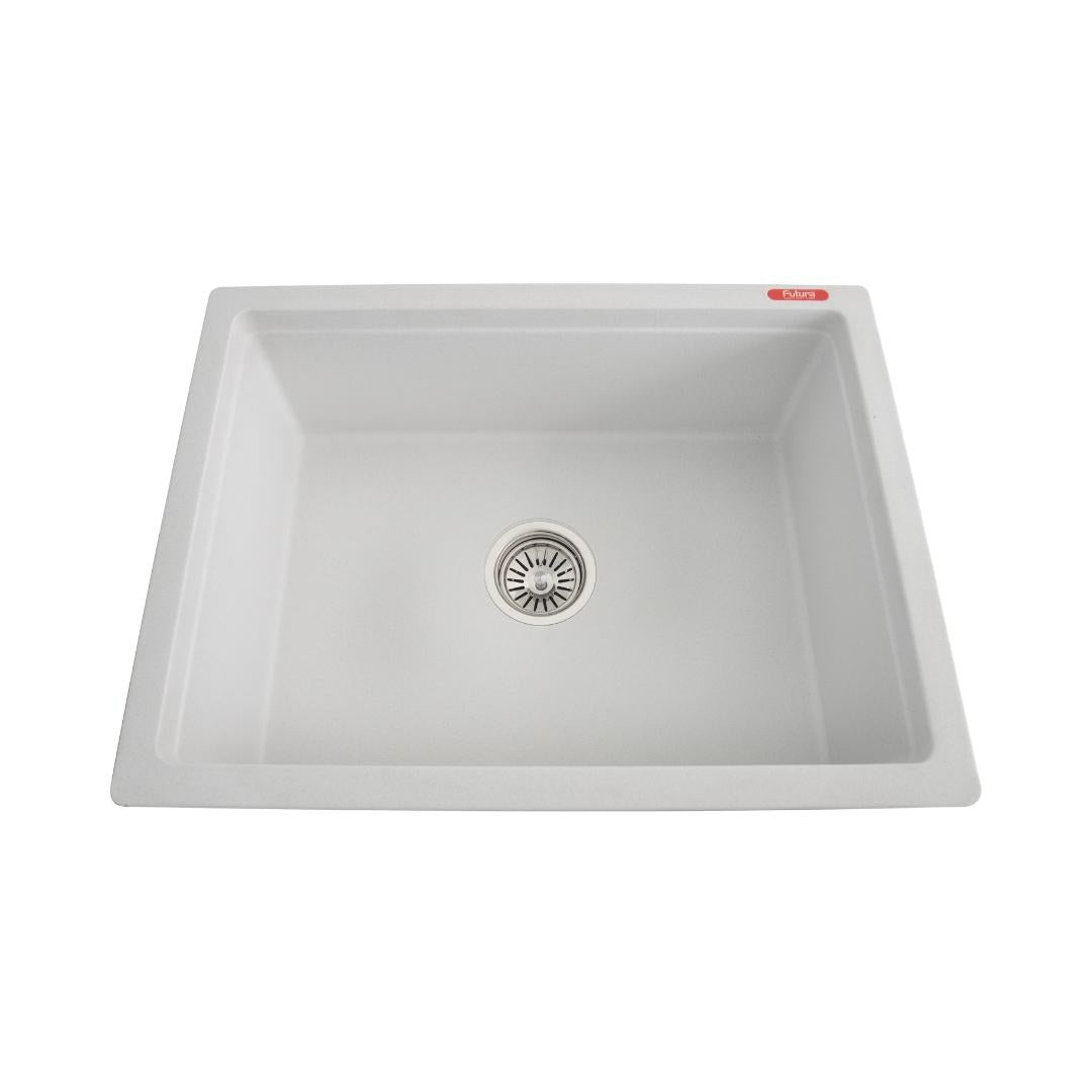 Futura Quartz Sink Natural Quartz Series FS 2418 NQ ( 24 x 18 inches )  -  White