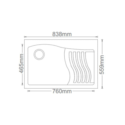Futura Quartz Sink Natural Quartz Series FS 3322 NQ ( 33 x 22 inches )  -  Wheat Spot