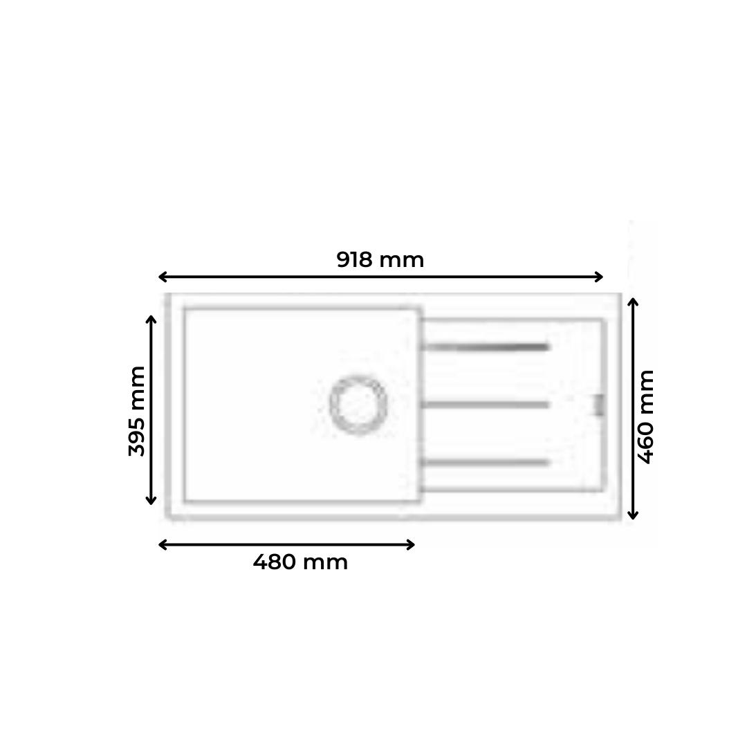 Futura Quartz Sink Natural Quartz Series FS 3618 NQ ( 36 x 18 inches )  -  Wheat Spot