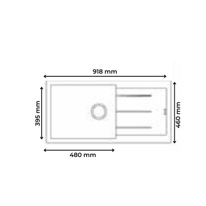 Futura Quartz Sink Natural Quartz Series FS 3618 NQ ( 36 x 18 inches )  -  Wheat Spot