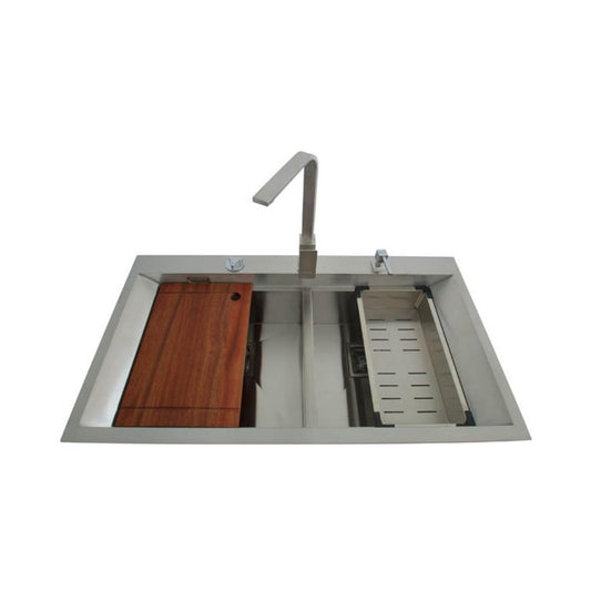 Futura Stainless Steel Sink Intelligent Series DOUBLE BOWL FS 3620 IS ( 36 x 20 inches ) - Brush