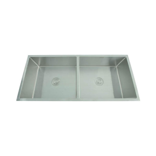 Futura Stainless Steel Sink Hand Carved Series DOUBLE BOWL FS 4520 DB HM ( 45 x 20 inches ) - Brush