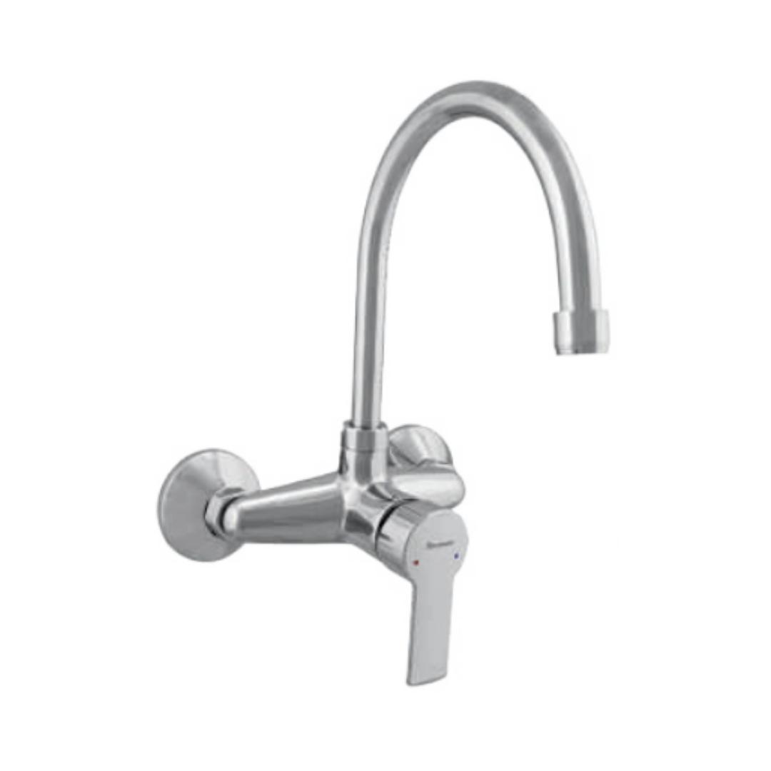 Parryware Wall Mounted Regular Kitchen Sink Mixer Crust G311XA1 with Swinging Spout in Chrome Finish