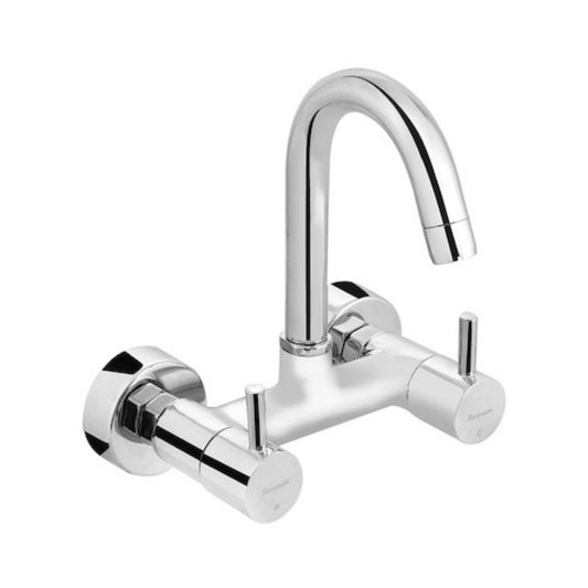 Parryware Wall Mounted Regular Kitchen Sink Mixer Agate Pro G3335A1 with Swinging Spout in Chrome Finish