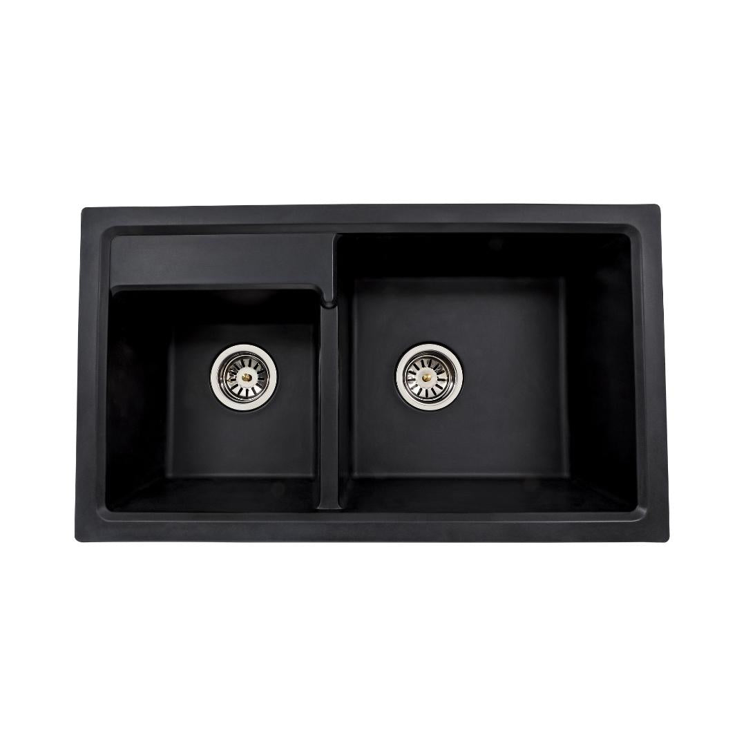 Hindware Quartz Sink Garnet GARNET 34 X 20 X 8 ( 34 x 20 inches )  -  Black