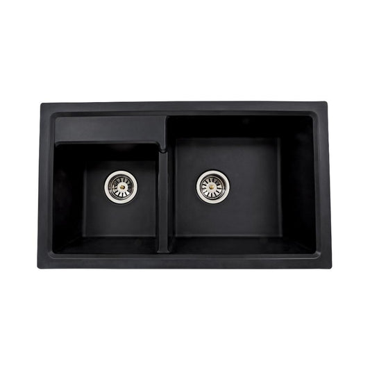 Hindware Quartz Sink Garnet GARNET 34 X 20 X 8 ( 34 x 20 inches )  -  Black