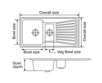 Nirali Quartz Sink Quartz Premium Range GRANIO ( 39 x 19.5 inches )  -  White Granite