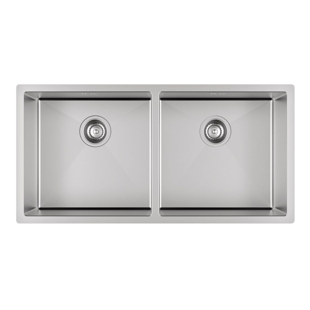 Hafele Stainless Steel Sink Argento DOUBLE BOWL SAPPHIRE R3618 ( 36 x 18 inches ) - Satin