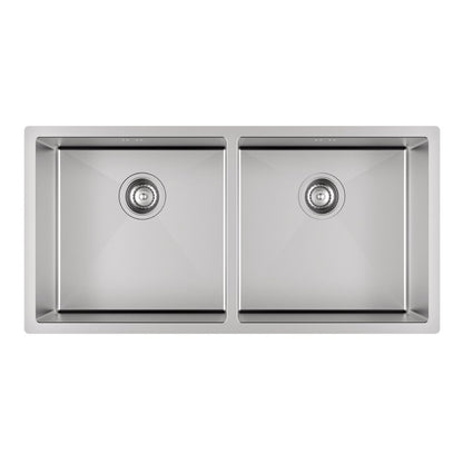 Hafele Stainless Steel Sink Argento DOUBLE BOWL SAPPHIRE R3618 ( 36 x 18 inches ) - Satin