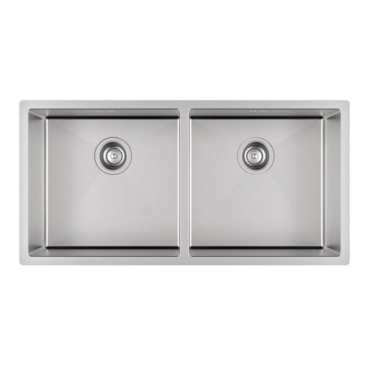 Hafele Stainless Steel Sink Argento DOUBLE BOWL SAPPHIRE R3618 ( 36 x 18 inches ) - Satin