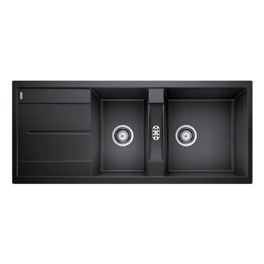 Hafele Silgranit Sink Blanco Metra BLANCO METRA 8 S SILGRANIT ( 46 x 20 inches )  -  Anthracite