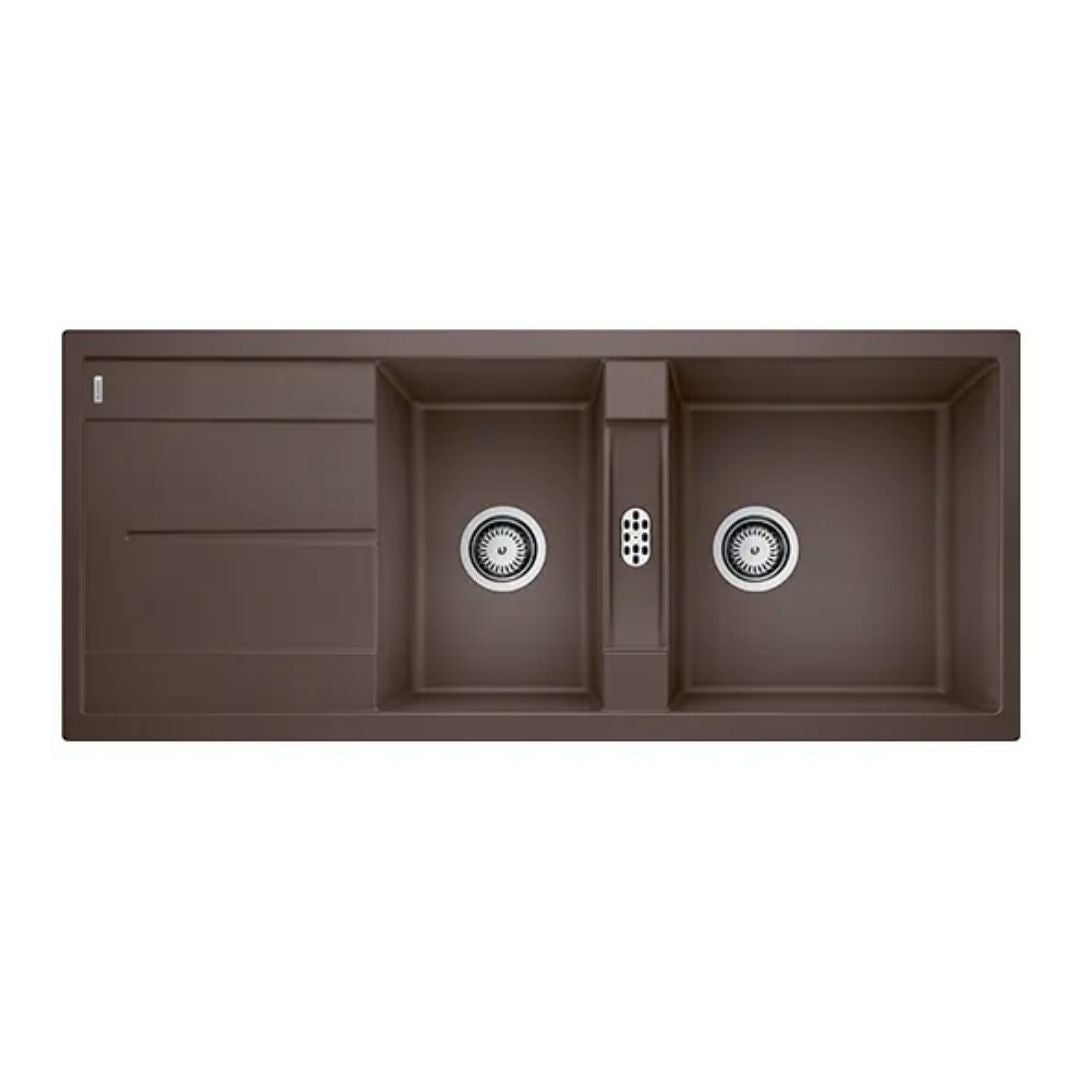 Hafele Silgranit Sink Blanco Metra BLANCO METRA 8 S SILGRANIT ( 46 x 20 inches )  -  Coffee