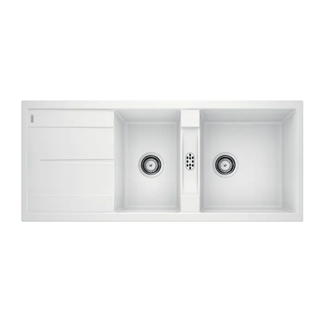 Hafele Silgranit Sink Blanco Metra BLANCO METRA 8 S SILGRANIT ( 46 x 20 inches )  -  White