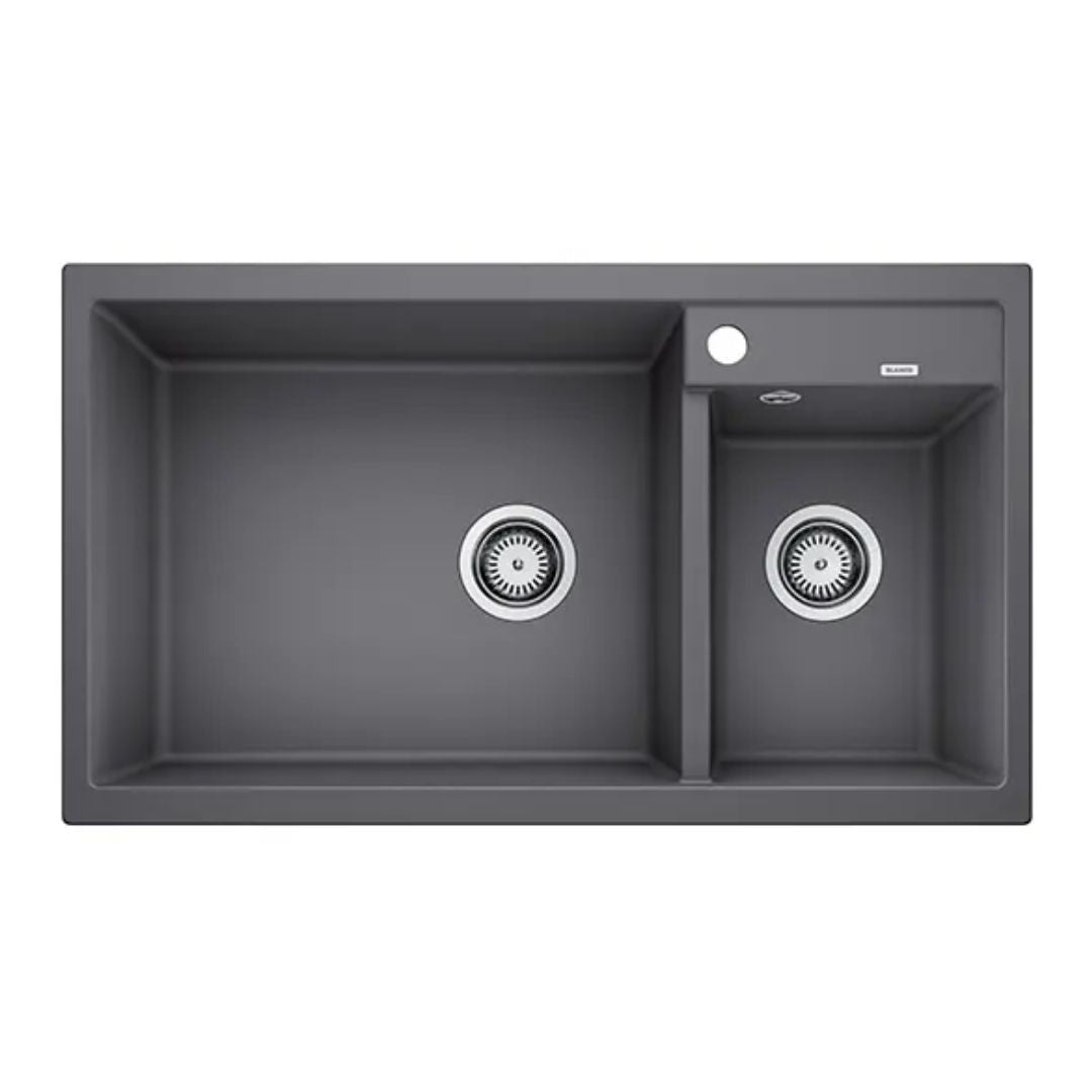 Hafele Silgranit Sink Blanco Metra BLANCO METRA 9 SILGRANIT ( 34 x 20 inches )  -  Rock Grey