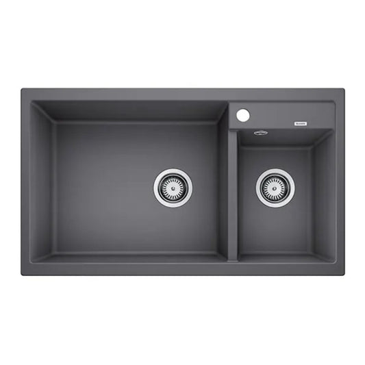 Hafele Silgranit Sink Blanco Metra BLANCO METRA 9 SILGRANIT ( 34 x 20 inches )  -  Rock Grey