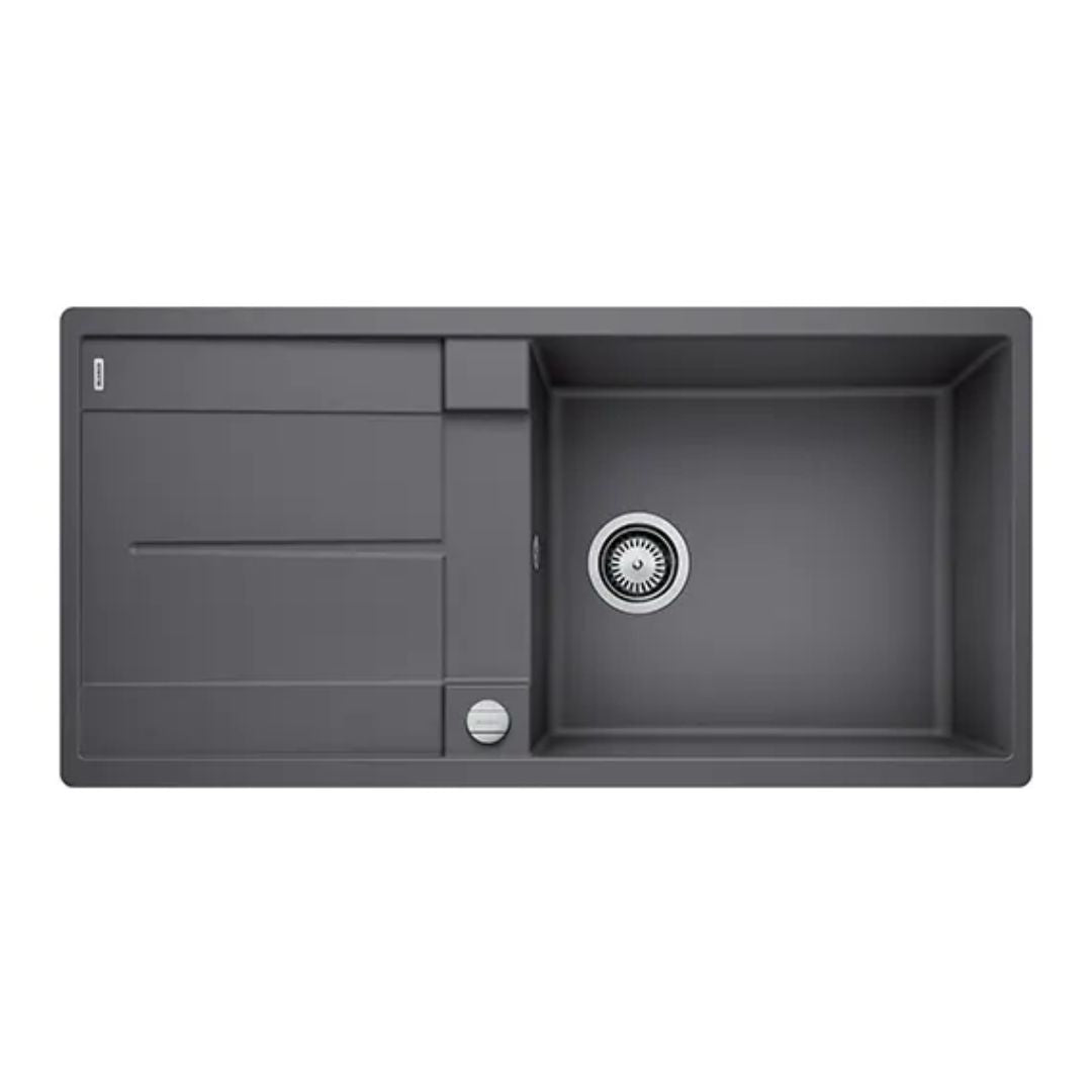 Hafele Silgranit Sink Blanco Metra BLANCO METRA XL 6 S SILGRANIT ( 39 x 20 inches )  -  Rock Grey