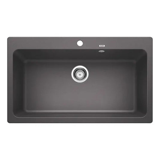 Hafele Silgranit Sink Blanco Naya BLANCO NAYA XL 9 SILGRANIT ( 34 x 20 inches )  -  Rock Grey