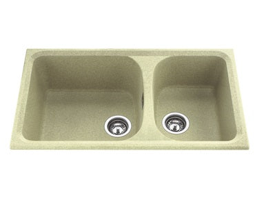 Nirali Quartz Sink Quartz Premium Range HARMONY LV 2 ( 34 x 19.5 inches )  -  Black Granite