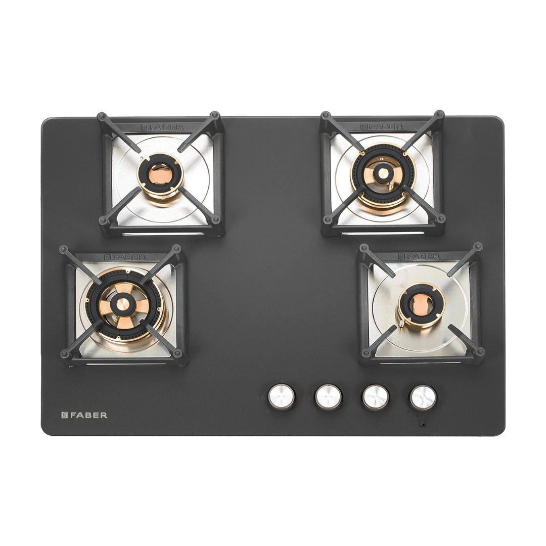 Faber Built In Oven FBIO 75L 9F BK + Faber Built-In Microwave FBI MWO 20 SG BK + Faber 60 cm Wall Mounted Chimney Gen-I Series DAZZLE BLDC FL HC BK 60 + Faber 70 cm 4 Burner Hob Bella Series BELLA HT 704 BR AI