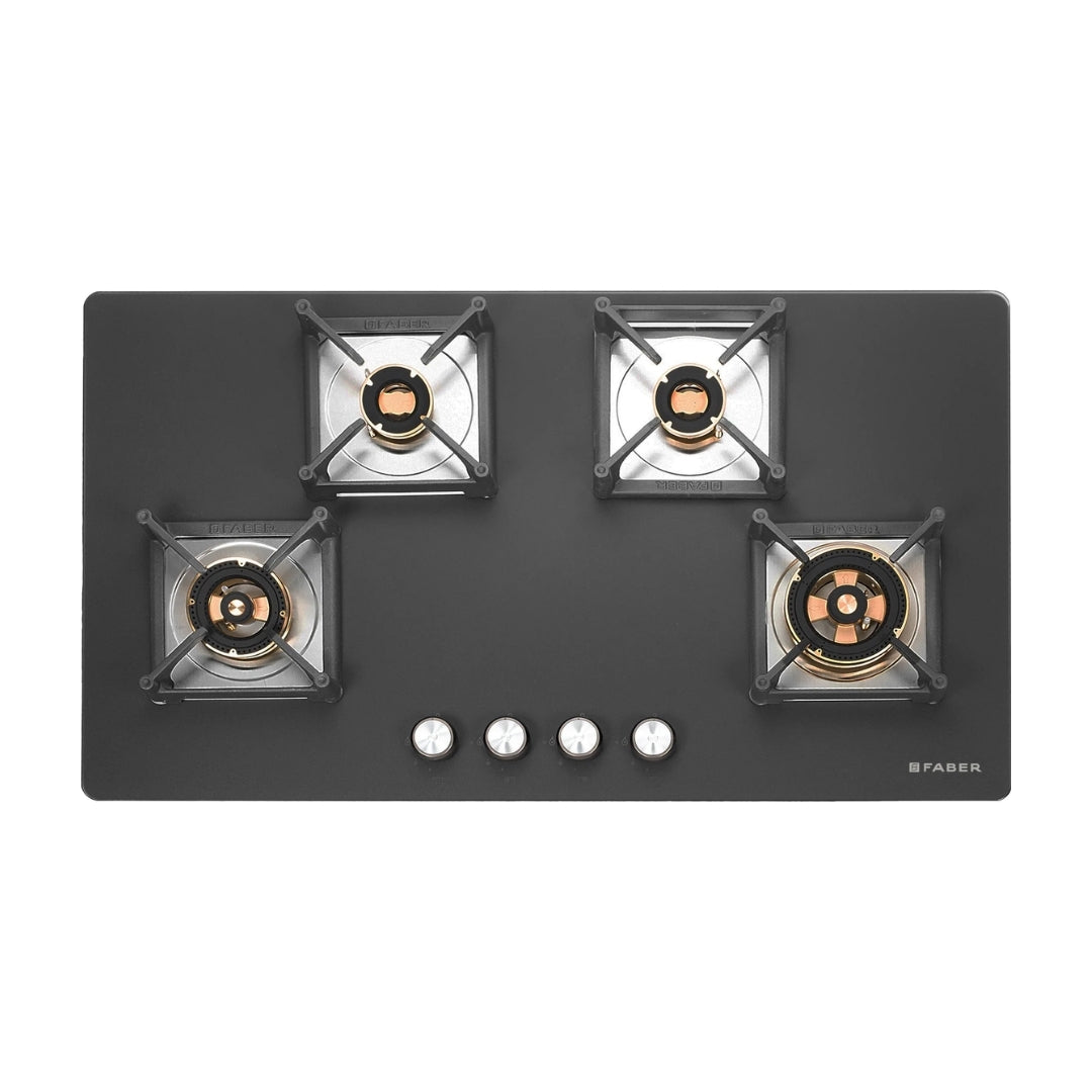 Faber Built In Oven FBIO 75L 9F BK + Faber Built-In Microwave FBI MWO 20 SG BK + Faber 90 cm Wall Mounted Chimney Gen-I Series DAZZLE BLDC FL HC BK 90 + Faber 90 cm 4 Burner Hob Bella Series BELLA HT 904 BR AI FFD