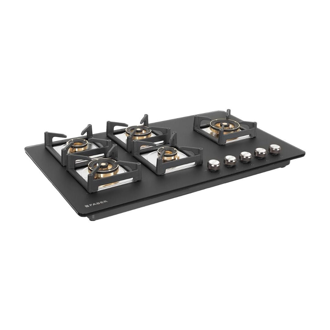 Faber Built In Oven FBIO 82L 11F AF BK + Faber Built-In Microwave FBI MWO 25 SG + Faber 90 cm Wall Mounted Chimney Gen-I Series COMET BLDC FL HC BK 90 + Faber 90 cm 5 Burner Hob Bella Series BELLA HT 905 BR AI FFD